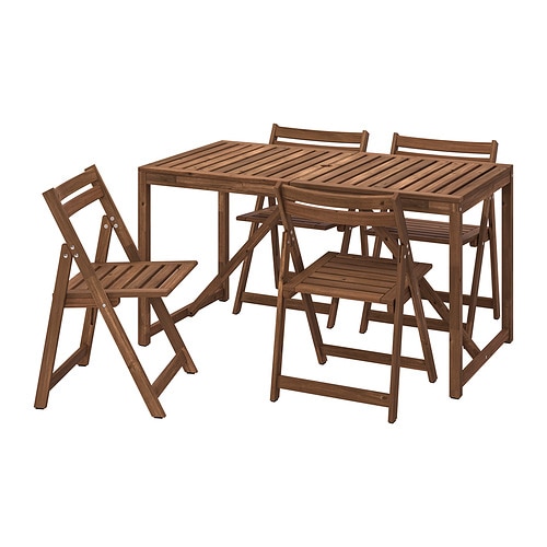 IKEA NÄMMARÖ table and 4 folding chairs, outdoor Model Image