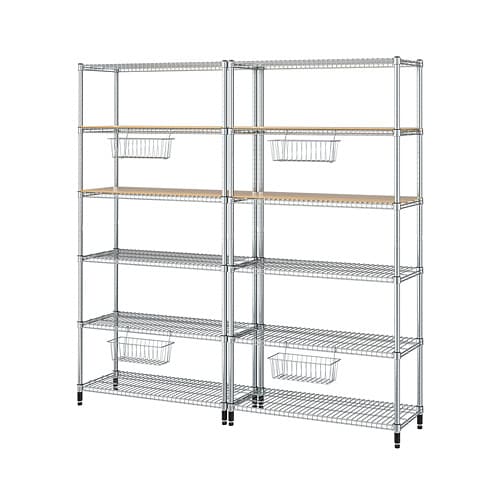 IKEA OMAR 2 section shelving unit Model Image