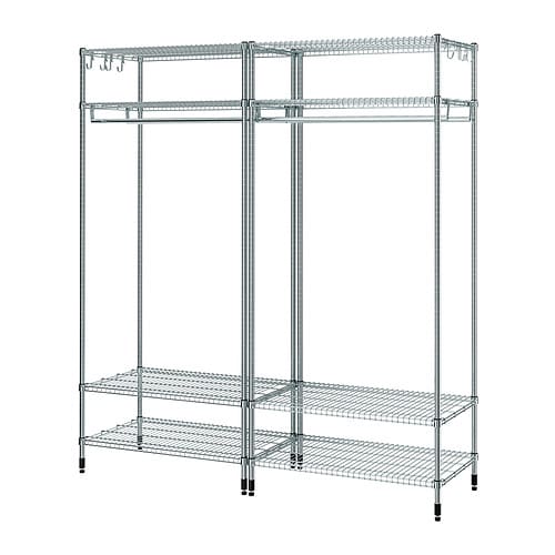 IKEA OMAR shelving unit with clothes rail Model Image