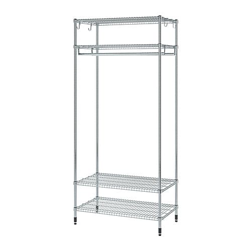 IKEA OMAR shelving unit with clothes rail Model Image