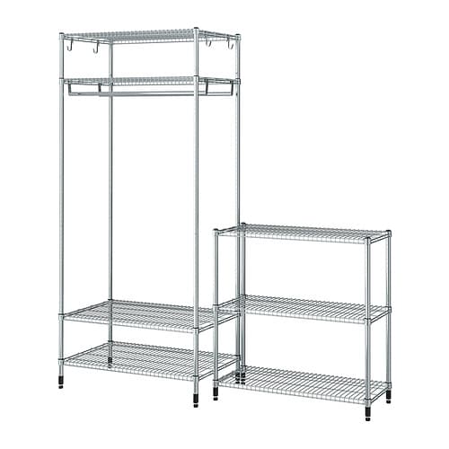 IKEA OMAR shelving unit with clothes rail Model Image