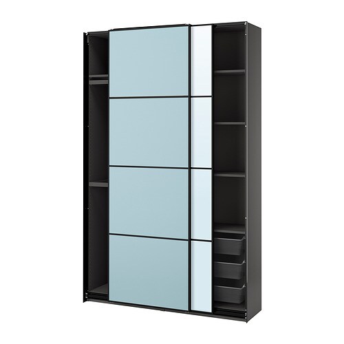 IKEA PAX / MEHAMN/AULI wardrobe with sliding doors Model Image