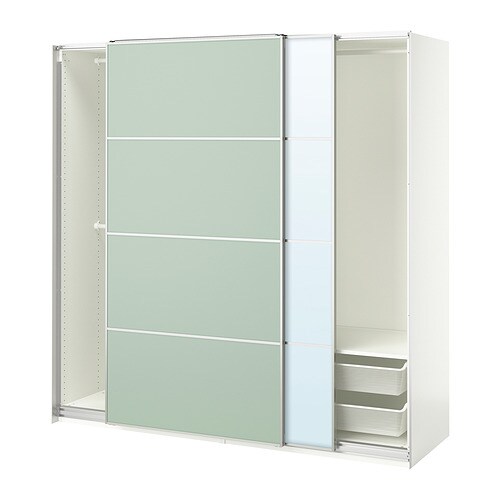 IKEA PAX / MEHAMN/AULI wardrobe with sliding doors Model Image