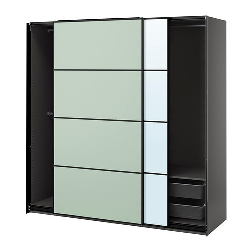 IKEA PAX / MEHAMN/AULI wardrobe with sliding doors Model Image