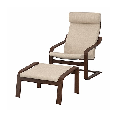 IKEA POÄNG armchair and ottoman Model Image