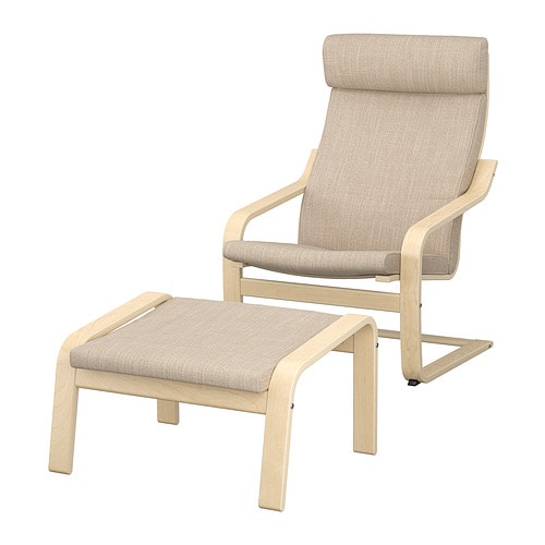 IKEA POÄNG armchair and ottoman Model Image