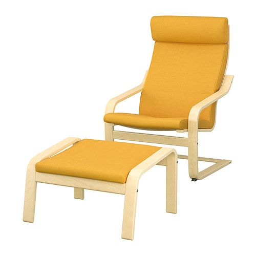 IKEA POÄNG armchair and ottoman Model Image