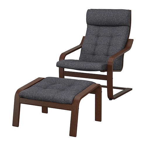 IKEA POÄNG armchair and ottoman Model Image