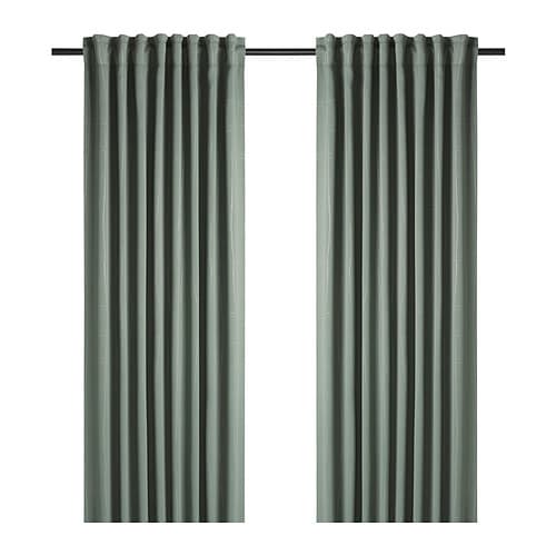 IKEA PRAKTTIDLÖSA room darkening curtains, 1 pair Model Image