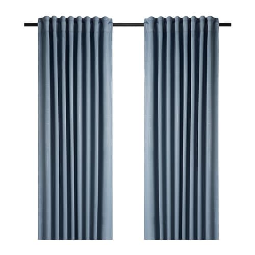 IKEA PRAKTTIDLÖSA room darkening curtains, 1 pair Model Image