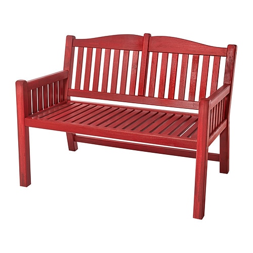 IKEA PÄRONHOLMEN bench with backrest, outdoor Model Image