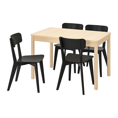 IKEA RÖNNINGE / LISABO table and 4 chairs Model Image