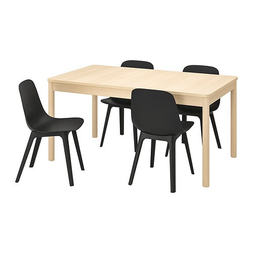 IKEA RÖNNINGE / ODGER table and 4 chairs Model Image