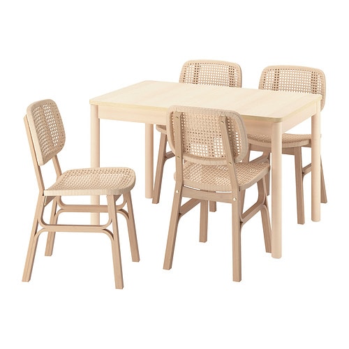 IKEA RÖNNINGE / VOXLÖV table and 4 chairs Model Image