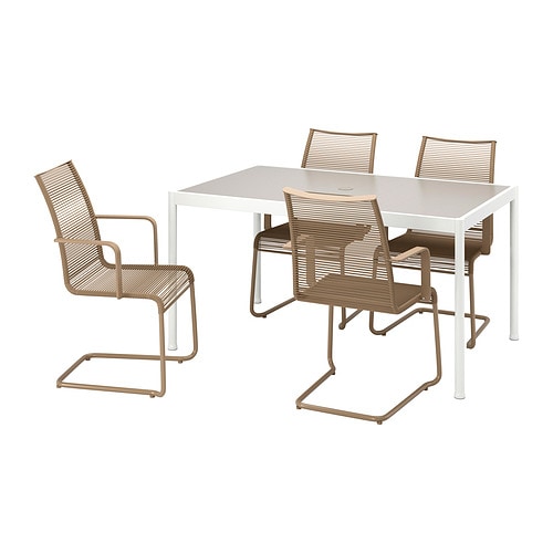 IKEA SEGERÖN / VÄSMAN table and 4 armchairs Model Image