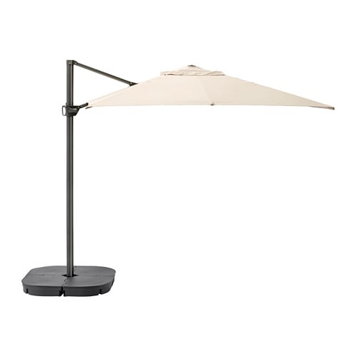 IKEA SEGLARÖ / SVARTÖ hanging umbrella with base Model Image