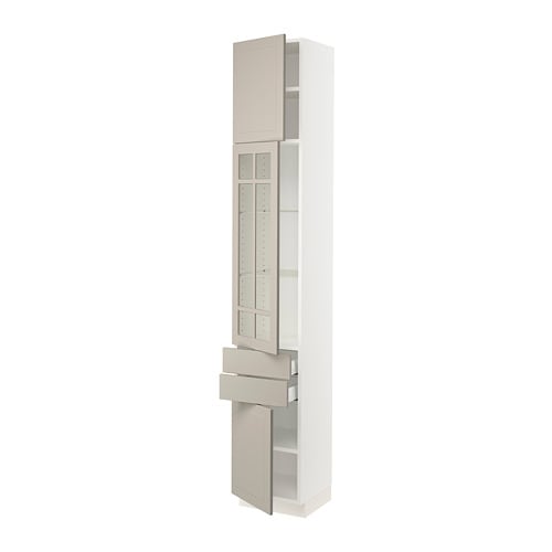 IKEA SEKTION / MAXIMERA hi cb w glass dr/2 drwrs/2 doors Model Image