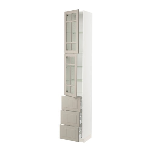 IKEA SEKTION / MAXIMERA high cb w 2 glass drs/3 drawers Model Image