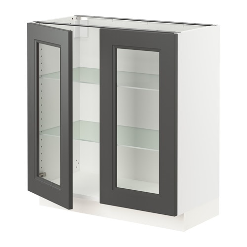 IKEA SEKTION base cabinet with 2 glass doors Model Image