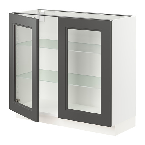 IKEA SEKTION base cabinet with 2 glass doors Model Image