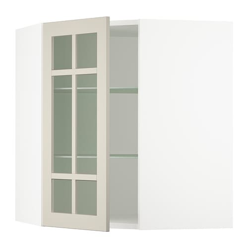 IKEA SEKTION corner wall cab w shelves/glass dr Model Image