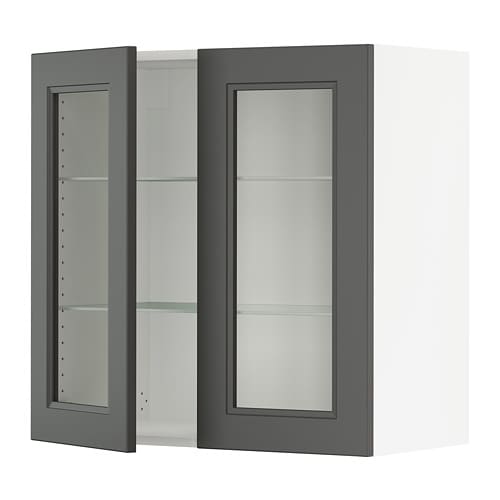 IKEA SEKTION wall cabinet with 2 glass doors Model Image