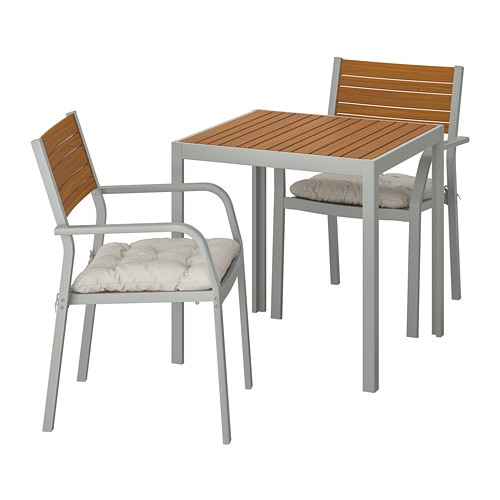 IKEA SJÄLLAND table+2 armchairs, outdoor Model Image