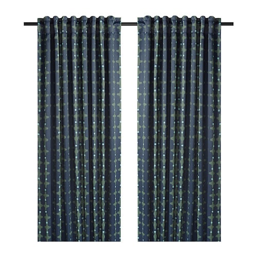 IKEA SKOGSSVINGEL room darkening curtains, 1 pair Model Image