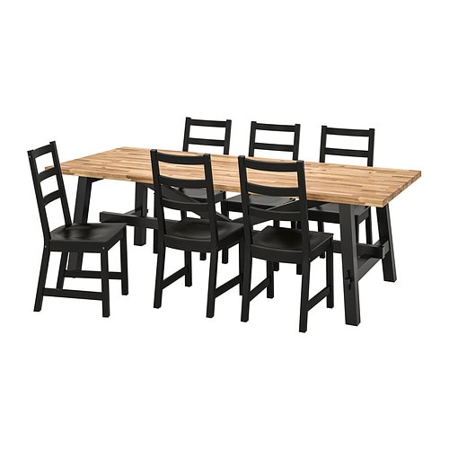 IKEA SKOGSTA / NORDVIKEN table and 6 chairs Model Image