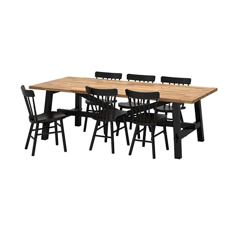 IKEA SKOGSTA / NORRARYD table and 6 chairs Model Image