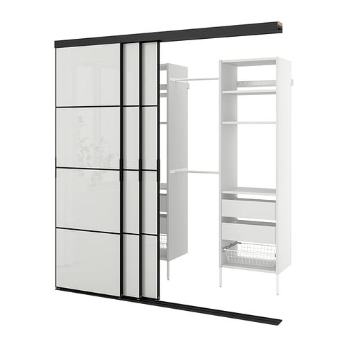 IKEA SKYTTA / AURDAL walk-in wardrobe with sliding doors Model Image