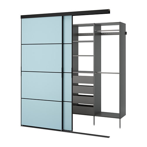 IKEA SKYTTA / AURDAL walk-in wardrobe with sliding doors Model Image