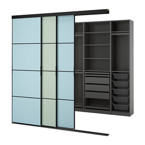 IKEA SKYTTA / PAX walk-in wardrobe with sliding doors Model Image