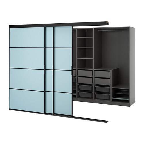 IKEA SKYTTA / PAX walk-in wardrobe with sliding doors Model Image