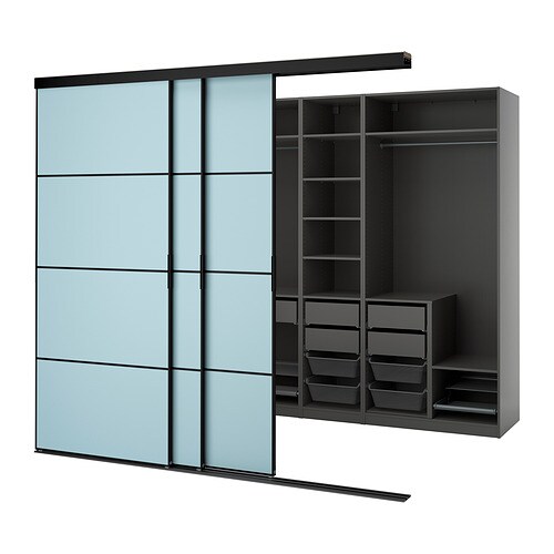 IKEA SKYTTA / PAX walk-in wardrobe with sliding doors Model Image