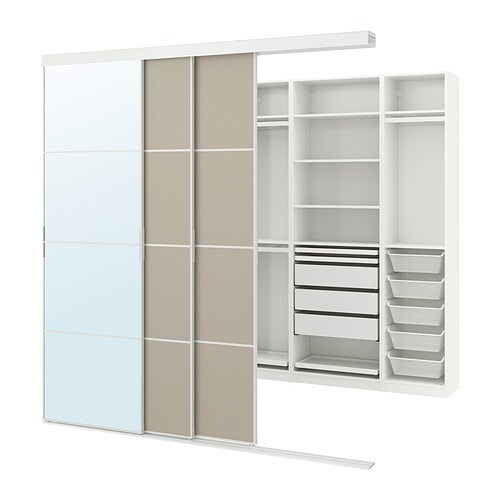 IKEA SKYTTA / PAX walk-in wardrobe with sliding doors Model Image