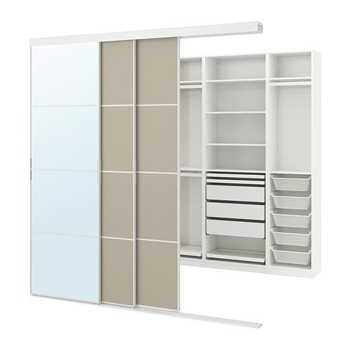 IKEA SKYTTA / PAX walk-in wardrobe with sliding doors Model Image