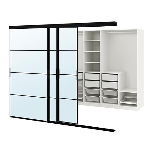 IKEA SKYTTA / PAX walk-in wardrobe with sliding doors Model Image