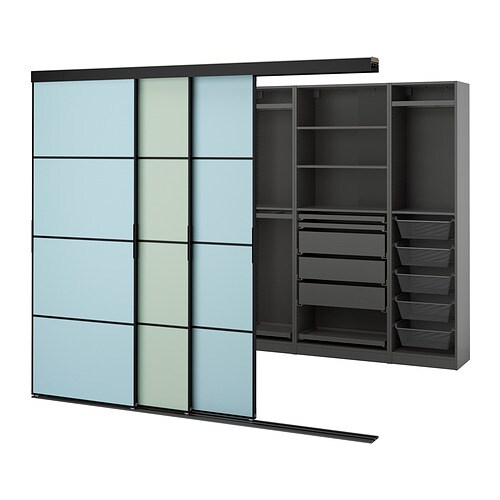 IKEA SKYTTA / PAX walk-in wardrobe with sliding doors Model Image