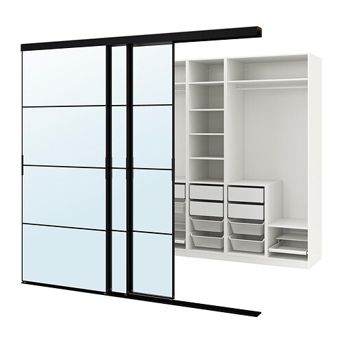 IKEA SKYTTA / PAX walk-in wardrobe with sliding doors Model Image