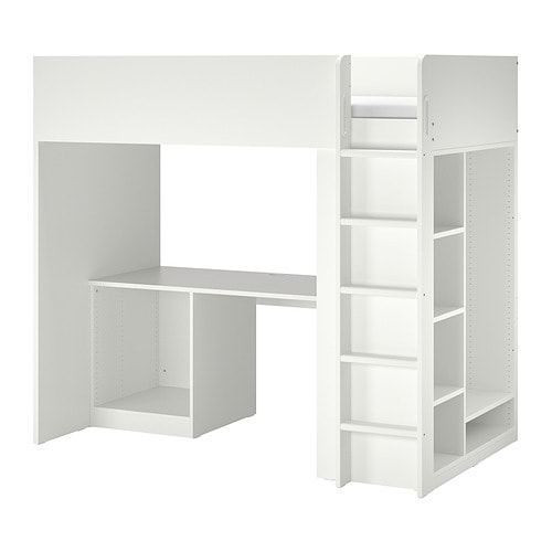 IKEA SMÅSTAD loft bed frame, desk and storage Model Image