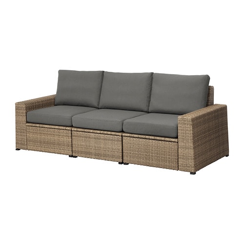 IKEA SOLLERÖN 3-seat modular sofa, outdoor Model Image