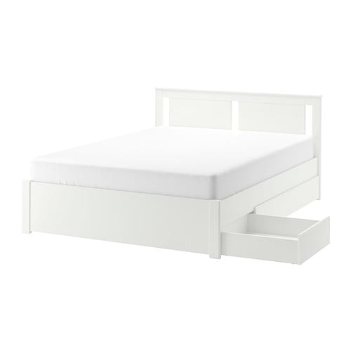 IKEA SONGESAND bed frame with 2 storage boxes Model Image