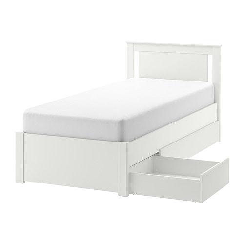 IKEA SONGESAND bed frame with 2 storage boxes Model Image