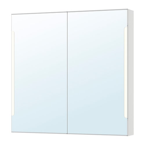 IKEA STORJORM mirror cabinet w/2 doors & light Model Image