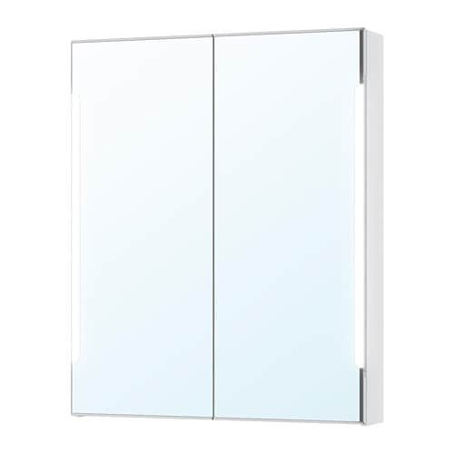 IKEA STORJORM mirror cabinet w/2 doors & light Model Image