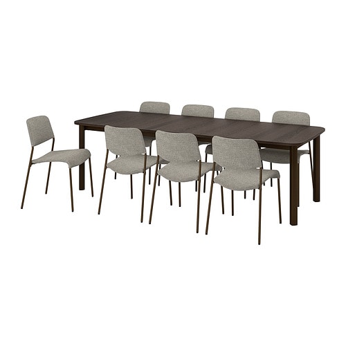 IKEA STRANDTORP / UDMUND table and 8 chairs Model Image