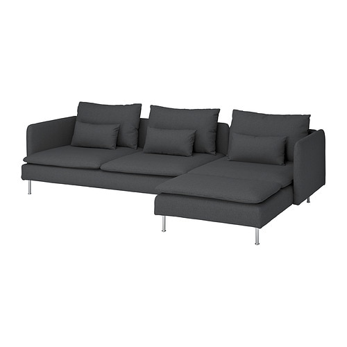 IKEA SÖDERHAMN sectional, 4-seat with chaise Model Image