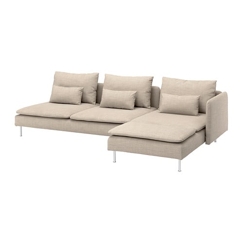 IKEA SÖDERHAMN sectional, 4-seat with chaise Model Image