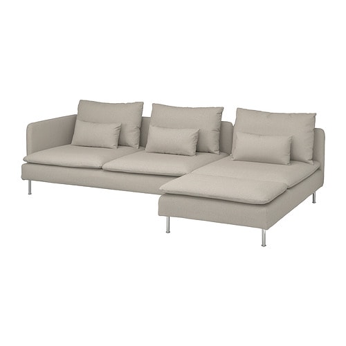 IKEA SÖDERHAMN sectional, 4-seat with chaise Model Image